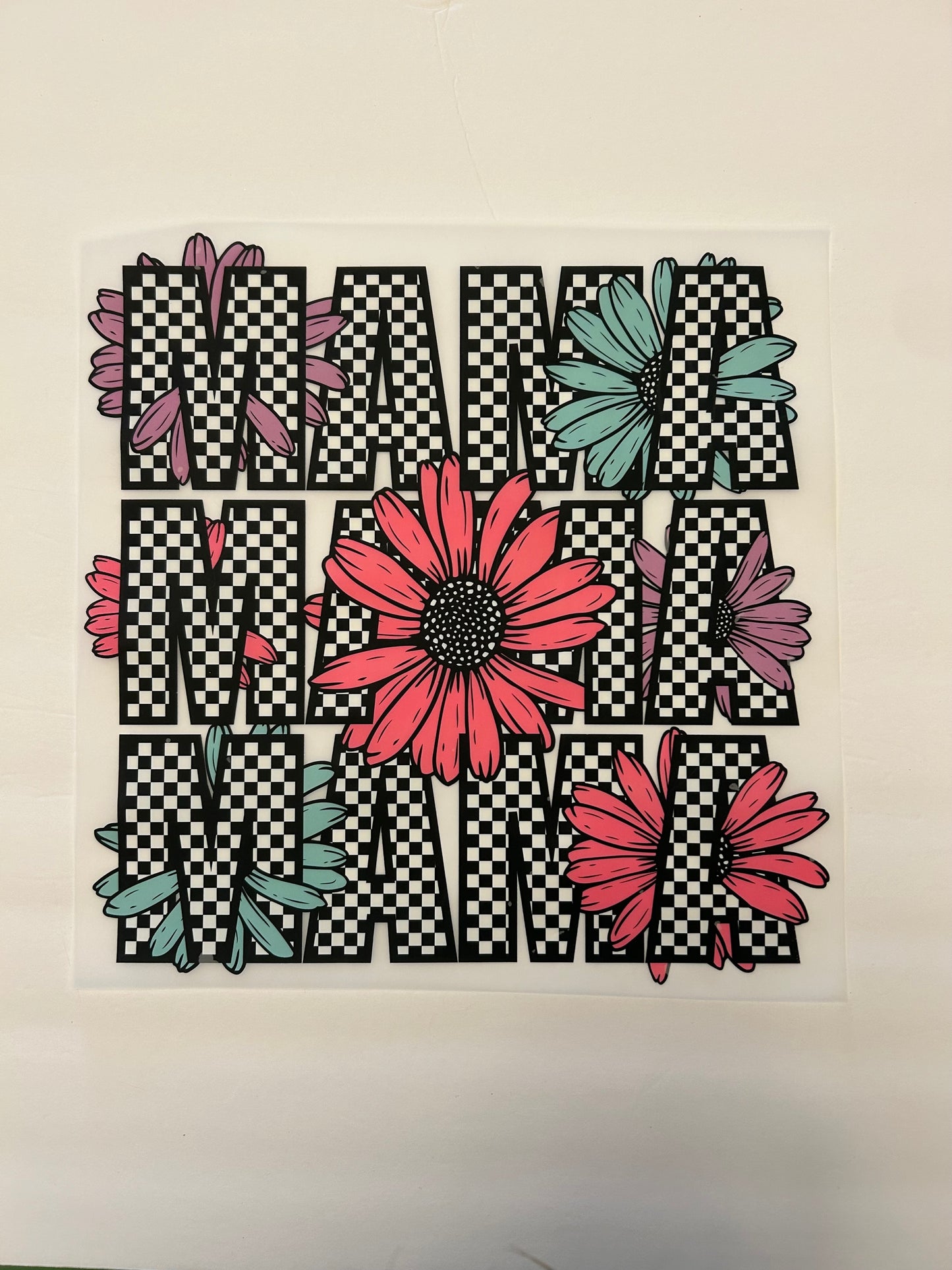 Flower Checkered Mama