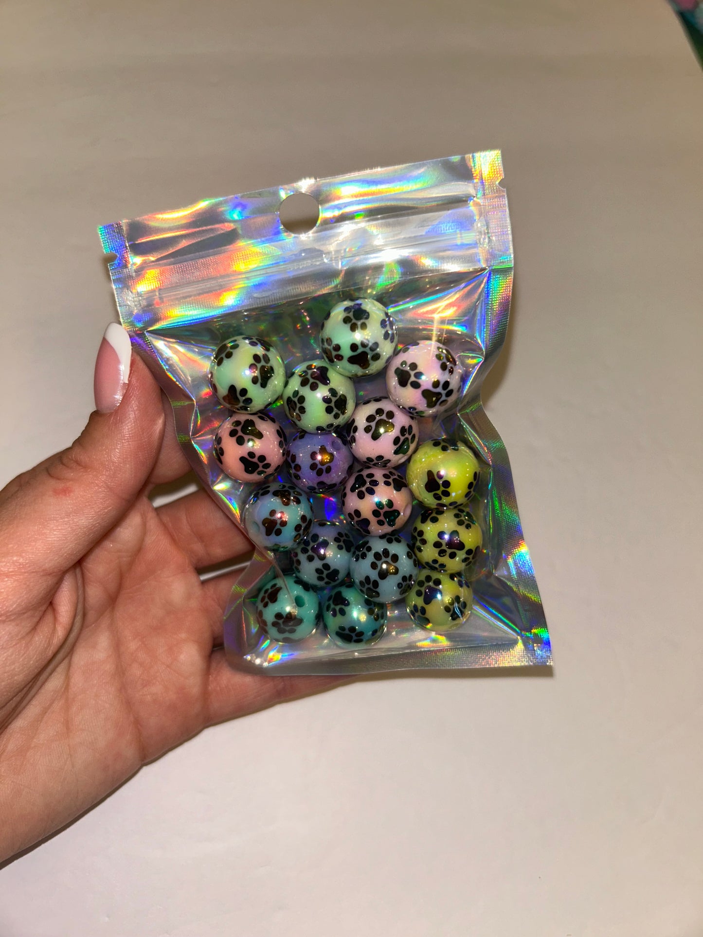 Paw Print Beads