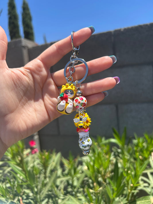Bee Cat Keychain