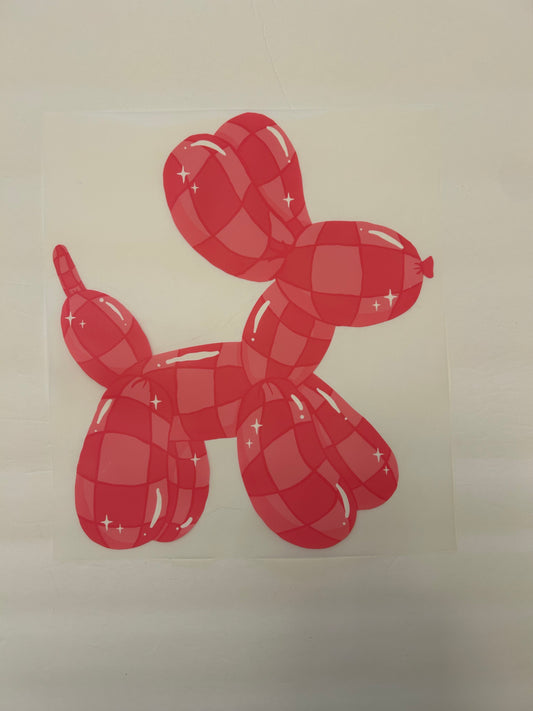 Checkered Balloon Dog