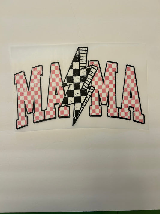 Checkered Lightning Bolt Mama