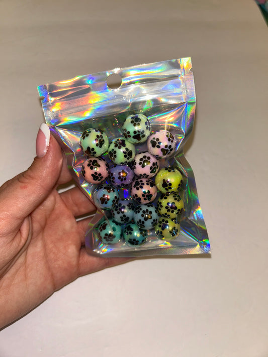 Paw Print Beads
