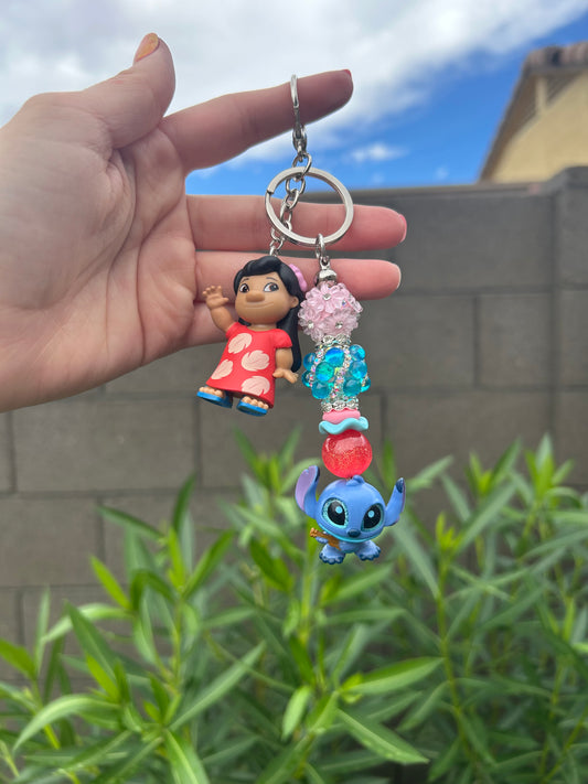 Little Girl and Blue Alien